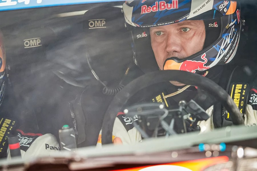 Sébastien Ogier受發車序與路況影響，上午暫排第三實屬非戰之罪。