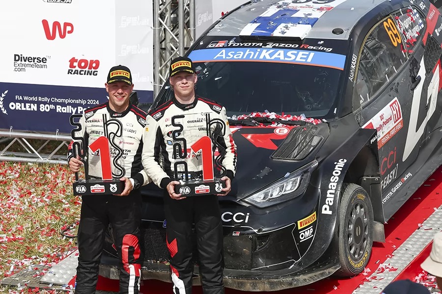 原是來代班出征的 Kalle Rovanperä 沒想到就這樣拿下了波蘭站的冠軍。